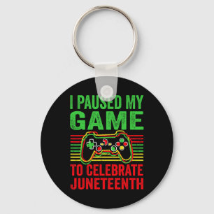 Black History Month Gamer African American Pride B Key Ring