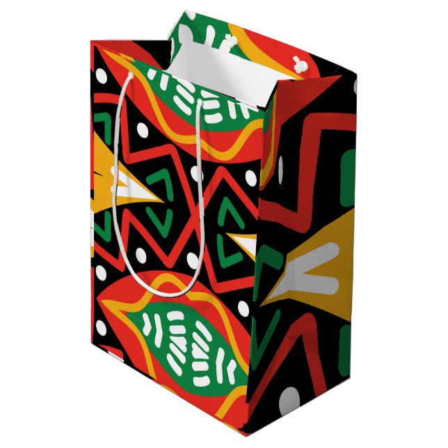 Black History Month Geography   Medium Gift Bag (Back Angled)