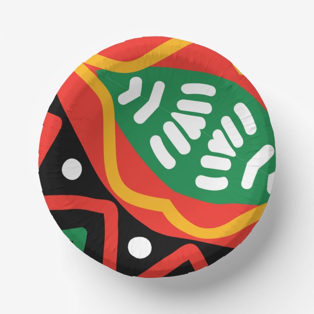 Black History Month Geography  Paper Plates (Front)