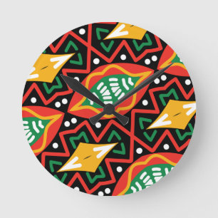 Black History Month Geography Round Clock