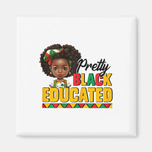 Black History Month Girl Juneteenth Pretty Black E Magnet