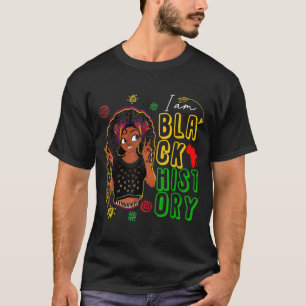 Black History Month Girls African Woman Afro Ameri T-Shirt
