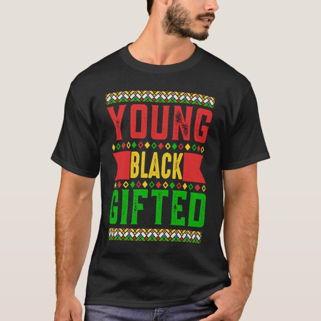 Black History Month Girls Boys Young Black ed T-Shirt (Front)