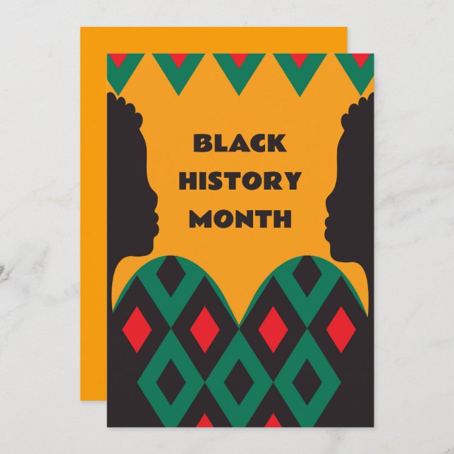 Black History Month Greeting Holiday Card (Front/Back)