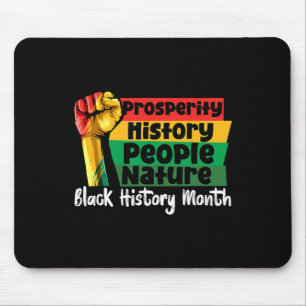 Black History Month Hand Fist Prosperity African A Mouse Pad