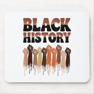 Black History Month Hands Symbol Afro Motivation Mouse Pad