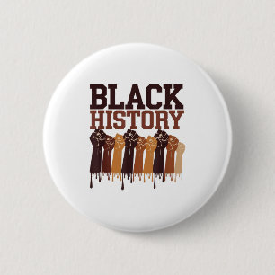 Black History Month Hands Symbol Afro Motivation T 6 Cm Round Badge