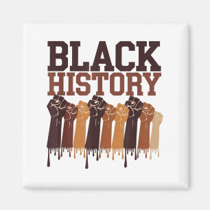 Black History Month Hands Symbol Afro Motivation T Magnet