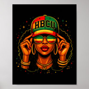 Black History Month Hbcu Black Afro Educated Girl  Poster