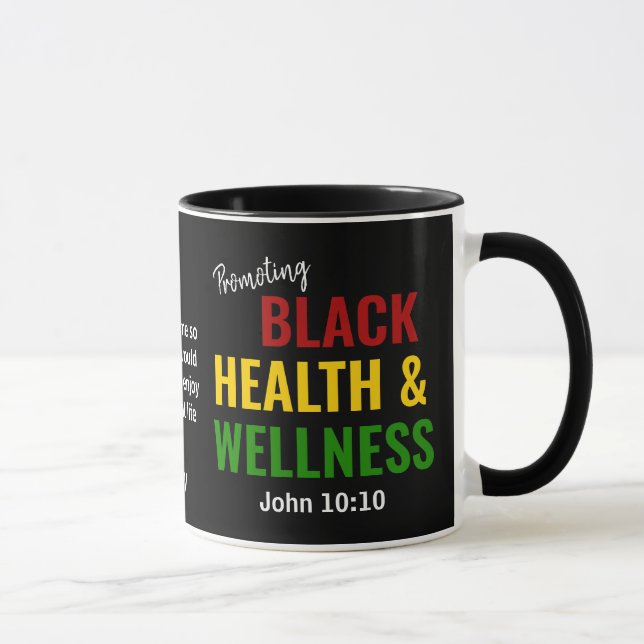 Black History Month Health & Wellness Christian Mug (Right)