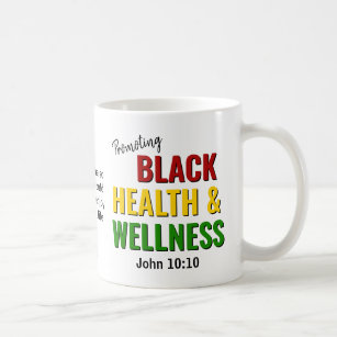 Black History Month Health & Wellness Monogram Coffee Mug