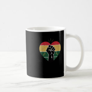 Black History Month Heart Love Valentines Day Afri Coffee Mug