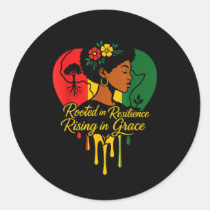 Black history month heritage african american classic round sticker