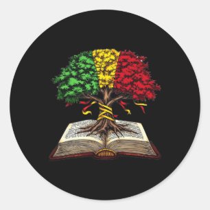 Black History Month Honoring Past Inspiring Future Classic Round Sticker
