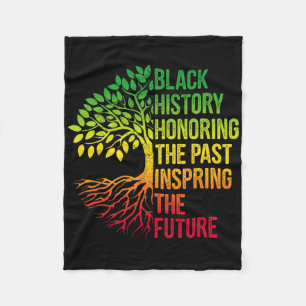 Black History Month Honoring Past Inspiring Future Fleece Blanket