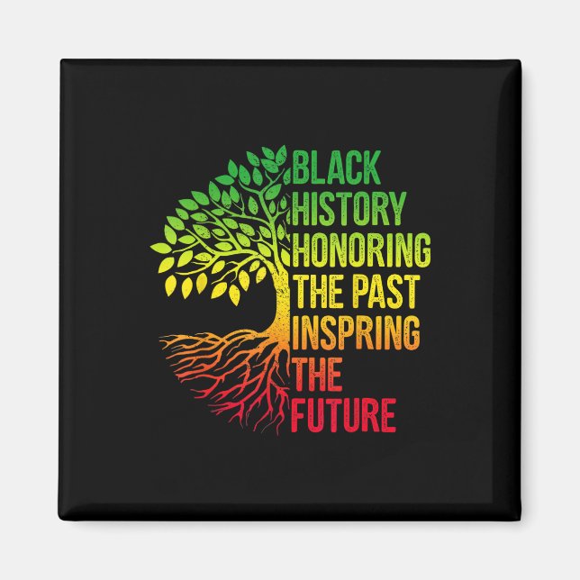 Black History Month Honoring Past Inspiring Future Magnet (Front)