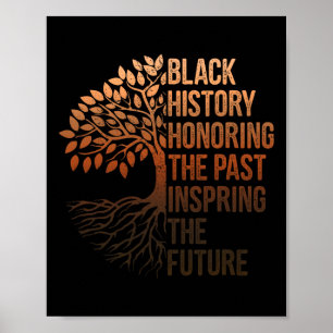 Black History Month Honoring Past Inspiring Future Poster