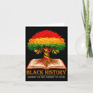 Black history month honouring past inspiring futur card