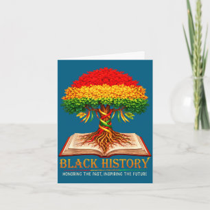 Black history month honouring past inspiring futur card