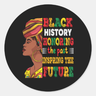 Black History Month Honouring Past Inspiring Futur Classic Round Sticker