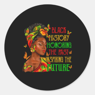 Black History Month Honouring Past Inspiring Futur Classic Round Sticker