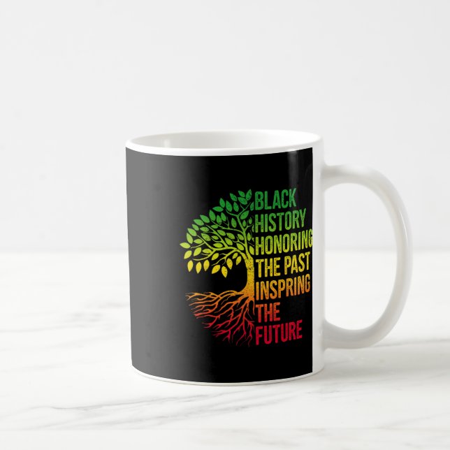 Black History Month Honouring Past Inspiring Futur Coffee Mug (Right)