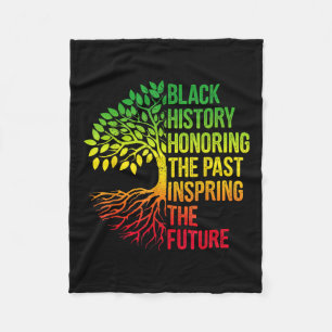 Black History Month Honouring Past Inspiring Futur Fleece Blanket