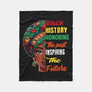 Black History Month Honouring Past Inspiring Futur Fleece Blanket
