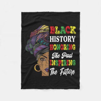 Black History Month Honouring Past Inspiring Futur Fleece Blanket