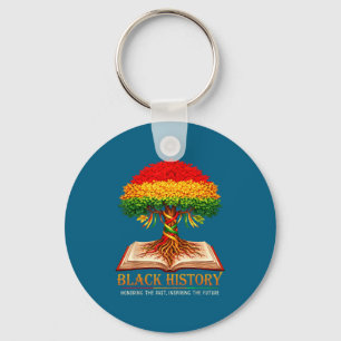 Black history month honouring past inspiring futur key ring