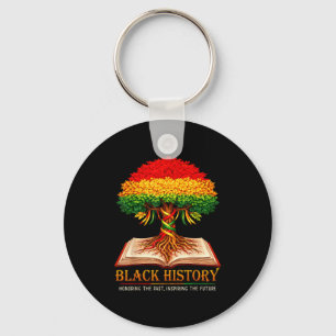 Black history month honouring past inspiring futur key ring