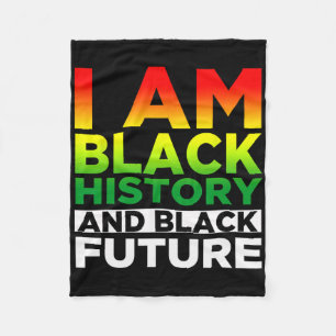 Black History Month - I Am Black - Black Is Beauti Fleece Blanket