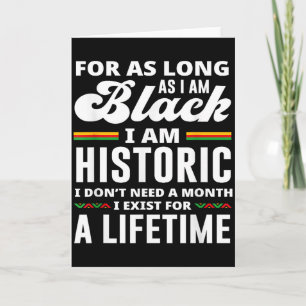 Black History Month I Am Historic Card