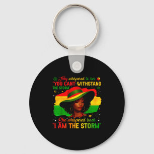 Black History Month I Am The Storm Afro African Gi Key Ring
