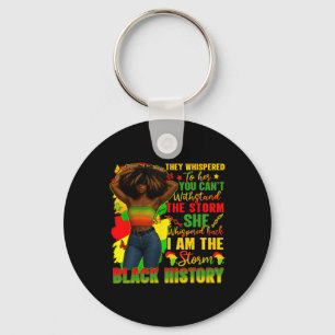 Black History Month I Am The Storm Black Afro Quee Key Ring