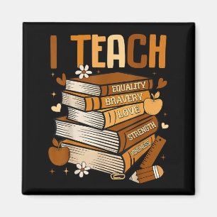 Black History Month I Teach Melanin Book Black Tea Magnet