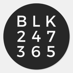 Black History Month I'm Black Every Month 247 365 Classic Round Sticker