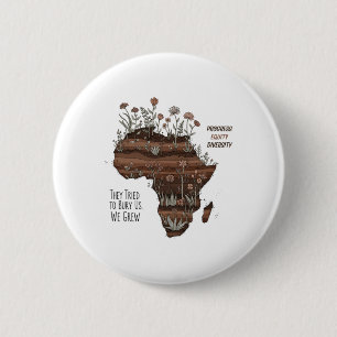 Black History Month Inspirational Diversity Equity 6 Cm Round Badge