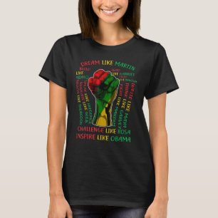 Black History Month Inspirational Leaders Power Fi T-Shirt
