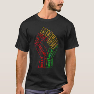 Black History Month Inspiring Black Leaders Power  T-Shirt