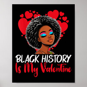 Black History Month Is My Valentine Melanin Africa Poster