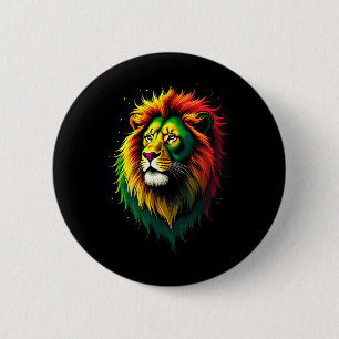 Black History Month Jamaica Lion Proud Jamaican 6 Cm Round Badge
