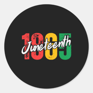 Black History Month Juneteenth 1865 African Men Wo Classic Round Sticker
