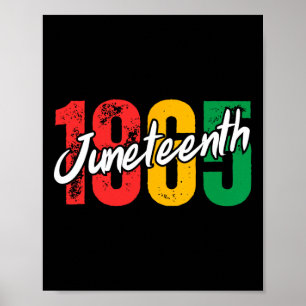Black History Month Juneteenth 1865 African Men Wo Poster