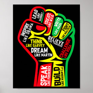 Black History Month Juneteenth 1865 Dream Like Lea Poster