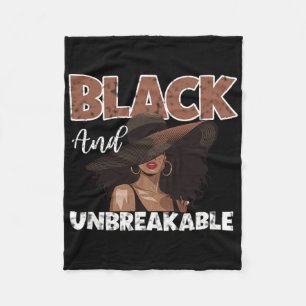 Black History Month Juneteenth Black And Unbreakab Fleece Blanket