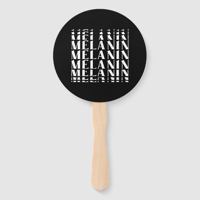 Black History Month Juneteenth Melanin Hand Fan (Front)