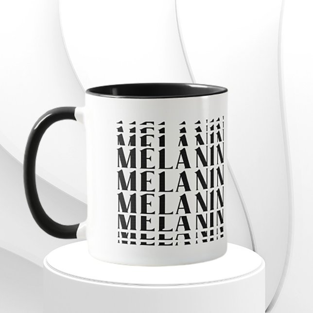 Black History Month Juneteenth Melanin Text Mug (Creator Uploaded)