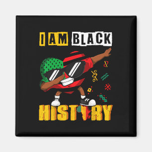 Black History Month Kids Men Boys Dabbing Heart Af Magnet