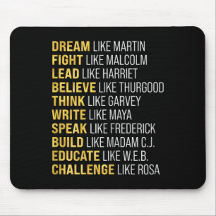 Black History Month Kids Proud African Pride Black Mouse Pad